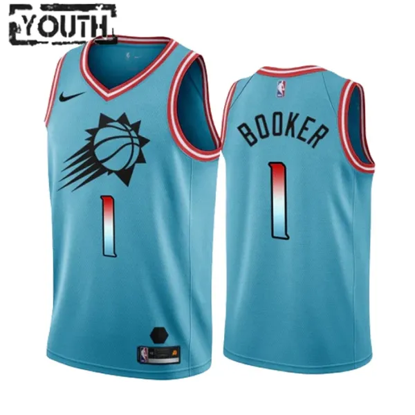 Nike Phoenix Suns Devin Booker 1 Lasten Pelipaita City Edition 2022-23 Swingman Sininen Nike Phoenix Suns Devin Booker 1 Lasten Pelipaita City Edition 2022-23 Swingman Sininen