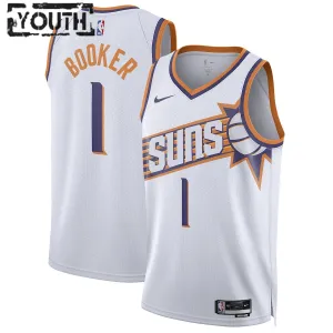 Nike Phoenix Suns Devin Booker Lasten Pelipaita Association Edition 2023-24 Swingman Valkoinen Nike Phoenix Suns Devin Booker Lasten Pelipaita Association Edition 2023-24 Swingman Valkoinen