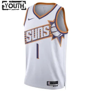 Nike Phoenix Suns Devin Booker Lasten Pelipaita Association Edition 2023-24 Swingman Valkoinen