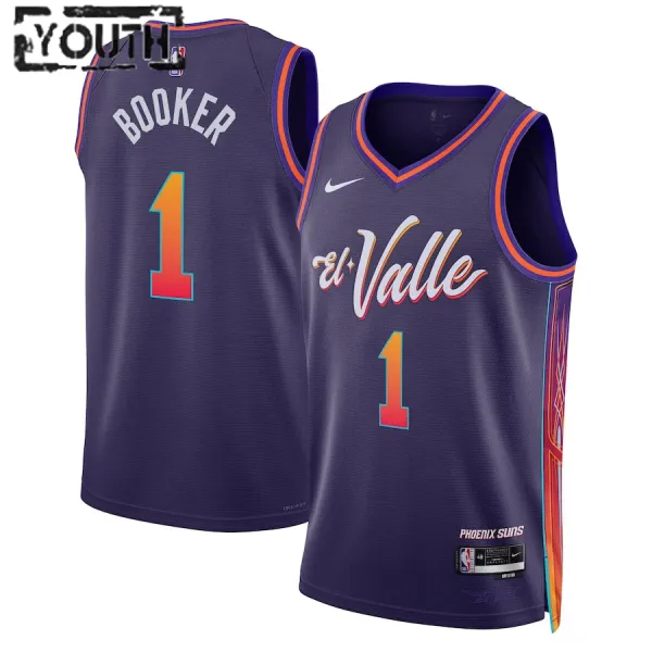 Nike Phoenix Suns Devin Booker Lasten Pelipaita City Edition 2023-24 Swingman Violetti Nike Phoenix Suns Devin Booker Lasten Pelipaita City Edition 2023-24 Swingman Violetti