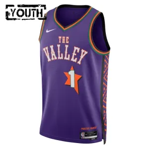 Nike Phoenix Suns Devin Booker Lasten Pelipaita City Edition 2024-25 Swingman Violetti