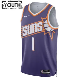 Nike Phoenix Suns Devin Booker Lasten Pelipaita Icon Edition 2023-24 Swingman Violetti