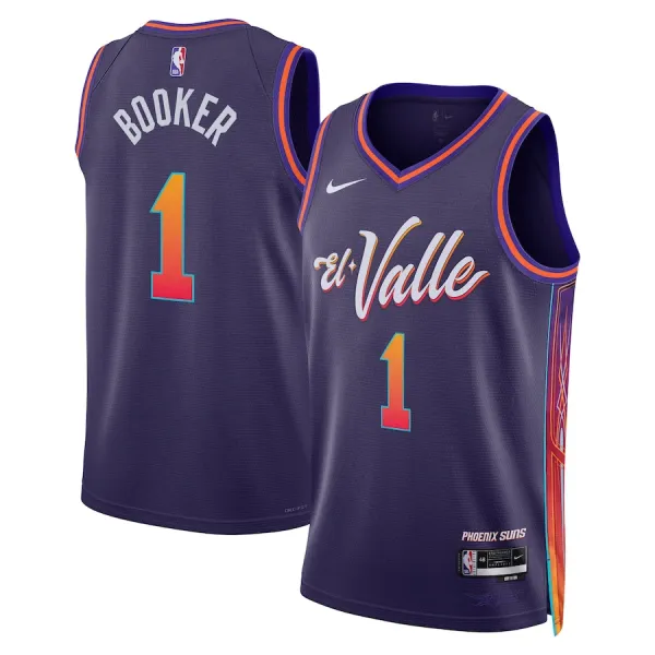 Nike Phoenix Suns Devin Booker Miesten Pelipaita City Edition 2023-24 Swingman Violetti Nike Phoenix Suns Devin Booker Miesten Pelipaita City Edition 2023-24 Swingman Violetti