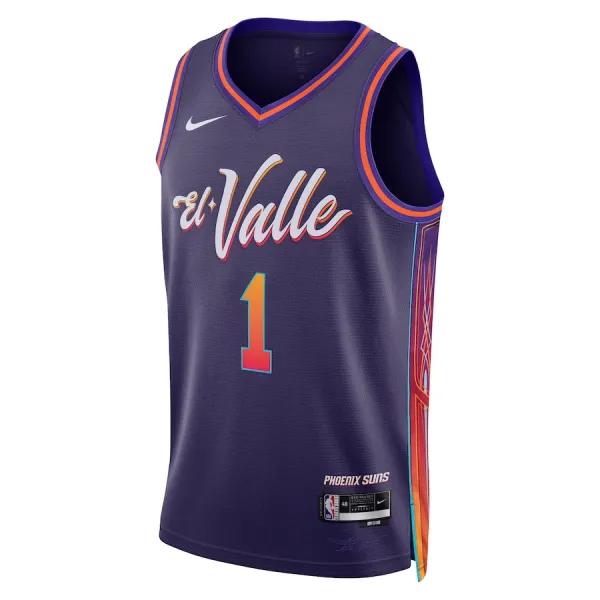 Nike Phoenix Suns Devin Booker Miesten Pelipaita City Edition 2023-24 Swingman Violetti