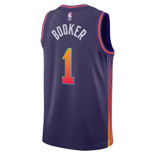 Nike Phoenix Suns Devin Booker Miesten Pelipaita City Edition 2023-24 Swingman Violetti
