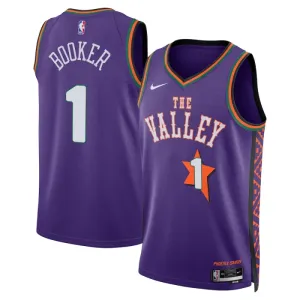 Nike Phoenix Suns Devin Booker Miesten Pelipaita City Edition 2024-25 Swingman Violetti