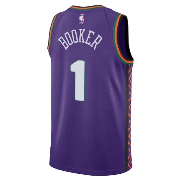 Nike Phoenix Suns Devin Booker Miesten Pelipaita City Edition 2024-25 Swingman Violetti