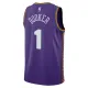 Nike Phoenix Suns Devin Booker Miesten Pelipaita City Edition 2024-25 Swingman Violetti