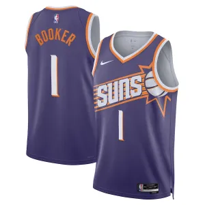 Nike Phoenix Suns Devin Booker Miesten Pelipaita Icon Edition 2023-24 Swingman Violetti