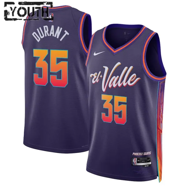 Nike Phoenix Suns Kevin Durant Lasten Pelipaita City Edition 2023-24 Swingman Violetti Nike Phoenix Suns Kevin Durant Lasten Pelipaita City Edition 2023-24 Swingman Violetti