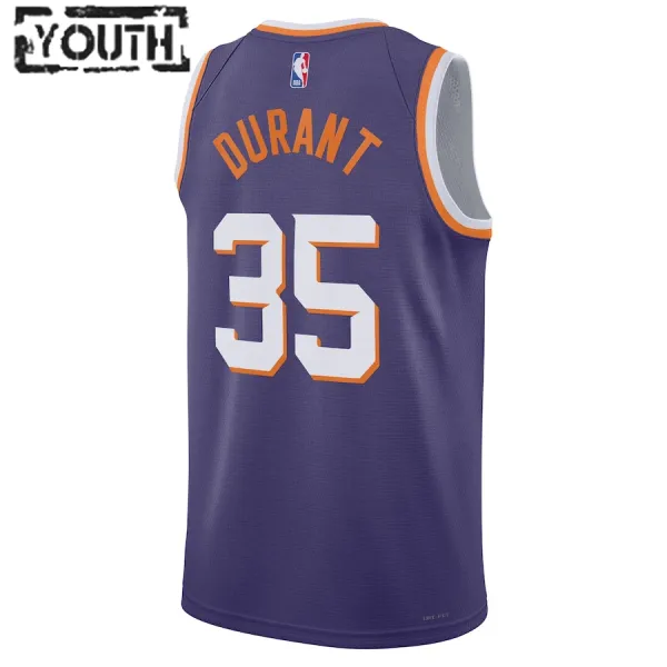 Nike Phoenix Suns Kevin Durant Lasten Pelipaita Icon Edition 2023-24 Swingman Violetti