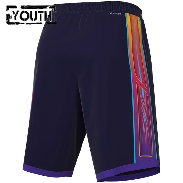 Nike Phoenix Suns Lasten Shortsit City Edition 2023-24 Swingman Violetti