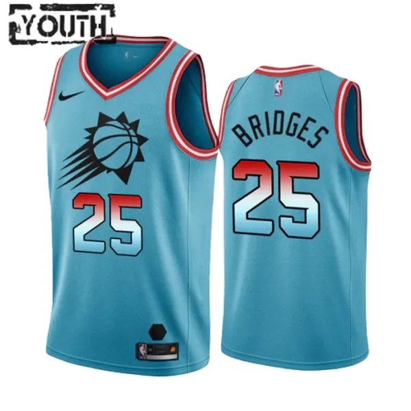 Nike Phoenix Suns Mikal Bridges 25 Lasten Pelipaita City Edition 2022-23 Swingman Sininen Nike Phoenix Suns Mikal Bridges 25 Lasten Pelipaita City Edition 2022-23 Swingman Sininen