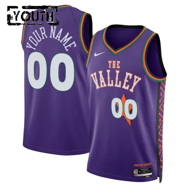 Nike Phoenix Suns Personoitava Lasten Pelipaita City Edition 2024-25 Swingman Violetti Nike Phoenix Suns Personoitava Lasten Pelipaita City Edition 2024-25 Swingman Violetti