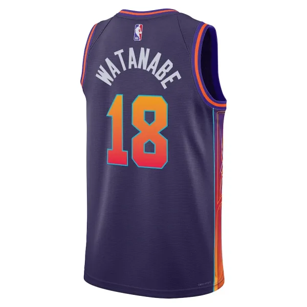Nike Phoenix Suns Yuta Watanabe Miesten Pelipaita City Edition 2023-24 Swingman Violetti