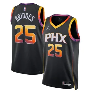 Phoenix Suns Jordan Mikal Bridges 25 Miesten Pelipaita Statement Edition Swingman Musta