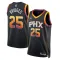 Phoenix Suns Jordan Mikal Bridges 25 Miesten Pelipaita Statement Edition Swingman Musta