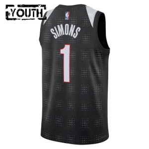 Nike Portland Trail Blazers Anfernee Simons Lasten Pelipaita City Edition 2024-25 Swingman Musta