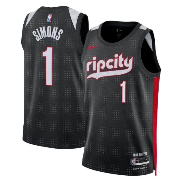 Nike Portland Trail Blazers Anfernee Simons Miesten Pelipaita City Edition 2024-25 Swingman Musta Nike Portland Trail Blazers Anfernee Simons Miesten Pelipaita City Edition 2024-25 Swingman Musta