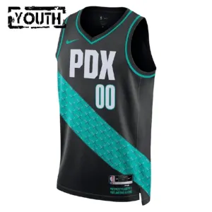 Nike Portland Trail Blazers Personoitava Lasten Pelipaita City Edition 2022-23 Swingman Musta