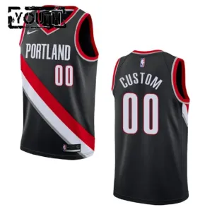 Nike Portland Trail Blazers Personoitava Lasten Pelipaita Icon Edition Swingman Musta