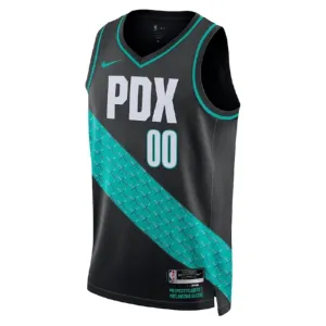 Nike Portland Trail Blazers Personoitava Miesten Pelipaita City Edition 2022-23 Swingman Musta