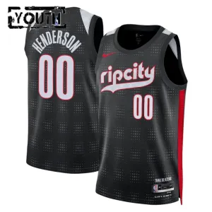 Nike Portland Trail Blazers Scoot Henderson Lasten Pelipaita City Edition 2024-25 Swingman Musta