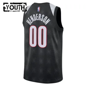 Nike Portland Trail Blazers Scoot Henderson Lasten Pelipaita City Edition 2024-25 Swingman Musta