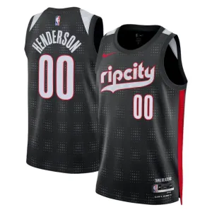 Nike Portland Trail Blazers Scoot Henderson Miesten Pelipaita City Edition 2024-25 Swingman Musta Nike Portland Trail Blazers Scoot Henderson Miesten Pelipaita City Edition 2024-25 Swingman Musta