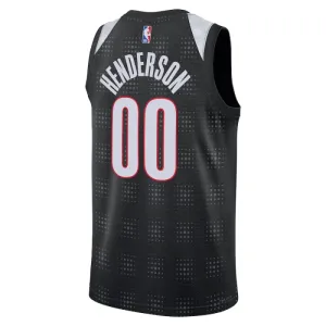 Nike Portland Trail Blazers Scoot Henderson Miesten Pelipaita City Edition 2024-25 Swingman Musta