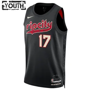 Nike Portland Trail Blazers Shaedon Sharpe Lasten Pelipaita City Edition 2023-24 Swingman Musta
