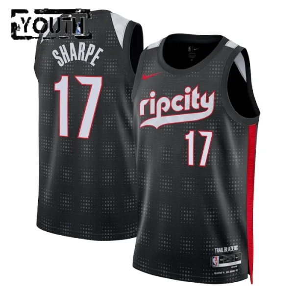 Nike Portland Trail Blazers Shaedon Sharpe Lasten Pelipaita City Edition 2024-25 Swingman Musta Nike Portland Trail Blazers Shaedon Sharpe Lasten Pelipaita City Edition 2024-25 Swingman Musta