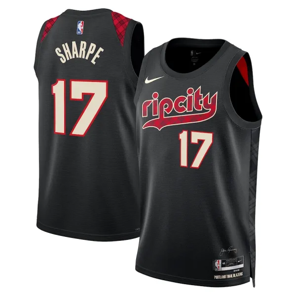Nike Portland Trail Blazers Shaedon Sharpe Miesten Pelipaita City Edition 2023-24 Swingman Musta Nike Portland Trail Blazers Shaedon Sharpe Miesten Pelipaita City Edition 2023-24 Swingman Musta