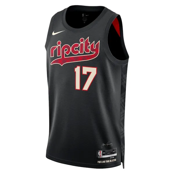 Nike Portland Trail Blazers Shaedon Sharpe Miesten Pelipaita City Edition 2023-24 Swingman Musta