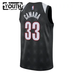 Nike Portland Trail Blazers Toumani Camara Lasten Pelipaita City Edition 2024-25 Swingman Musta