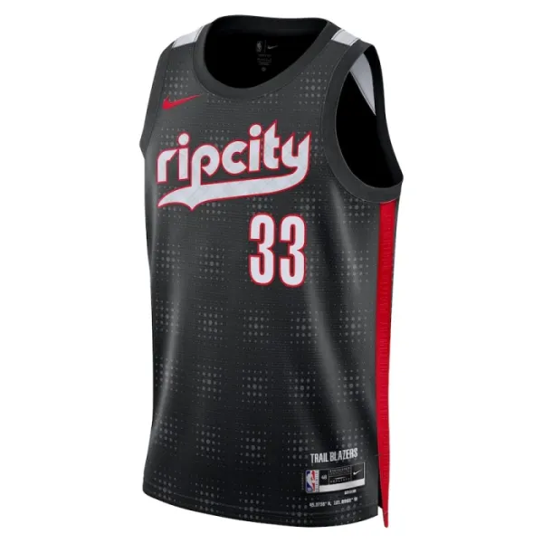 Nike Portland Trail Blazers Toumani Camara Miesten Pelipaita City Edition 2024-25 Swingman Musta