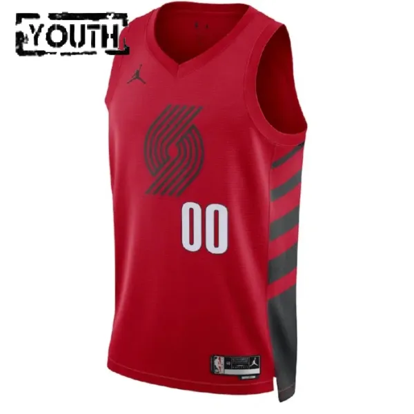 Portland Trail Blazers Jordan Personoitava Lasten Pelipaita Statement Edition Swingman Punainen