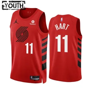 Portland Trail Blazers Josh Hart 11 Lasten Pelipaita Statement Edition Swingman Punainen Portland Trail Blazers Josh Hart 11 Lasten Pelipaita Statement Edition Swingman Punainen