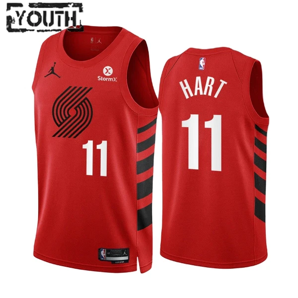 Portland Trail Blazers Josh Hart 11 Lasten Pelipaita Statement Edition Swingman Punainen Portland Trail Blazers Josh Hart 11 Lasten Pelipaita Statement Edition Swingman Punainen
