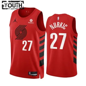 Portland Trail Blazers Jusuf Nurkic 27 Lasten Pelipaita Statement Edition Swingman Punainen Portland Trail Blazers Jusuf Nurkic 27 Lasten Pelipaita Statement Edition Swingman Punainen