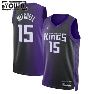 Jordan Sacramento Kings Davion Mitchell Lasten Pelipaita Statement Edition 2023-24 Swingman Violetti