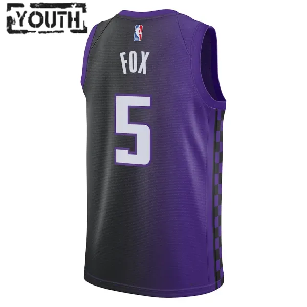 Jordan Sacramento Kings De Aaron Fox Lasten Pelipaita Statement Edition 2023-24 Swingman Violetti