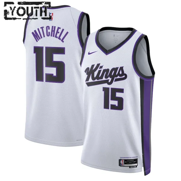 Nike Sacramento Kings Davion Mitchell Lasten Pelipaita Association Edition 2023-24 Swingman Valkoinen Nike Sacramento Kings Davion Mitchell Lasten Pelipaita Association Edition 2023-24 Swingman Valkoinen