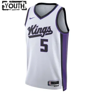 Nike Sacramento Kings De Aaron Fox Lasten Pelipaita Association Edition 2023-24 Swingman Valkoinen