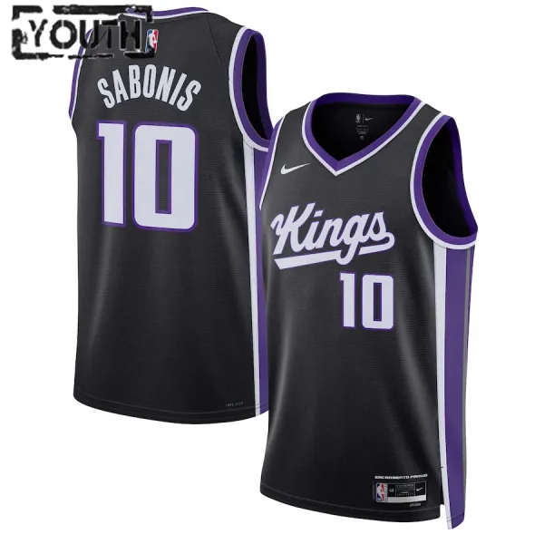Nike Sacramento Kings Domantas Sabonis Lasten Pelipaita Icon Edition 2023-24 Swingman Musta Nike Sacramento Kings Domantas Sabonis Lasten Pelipaita Icon Edition 2023-24 Swingman Musta