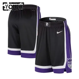 Nike Sacramento Kings Lasten Shortsit Icon Edition 2023-24 Swingman Musta