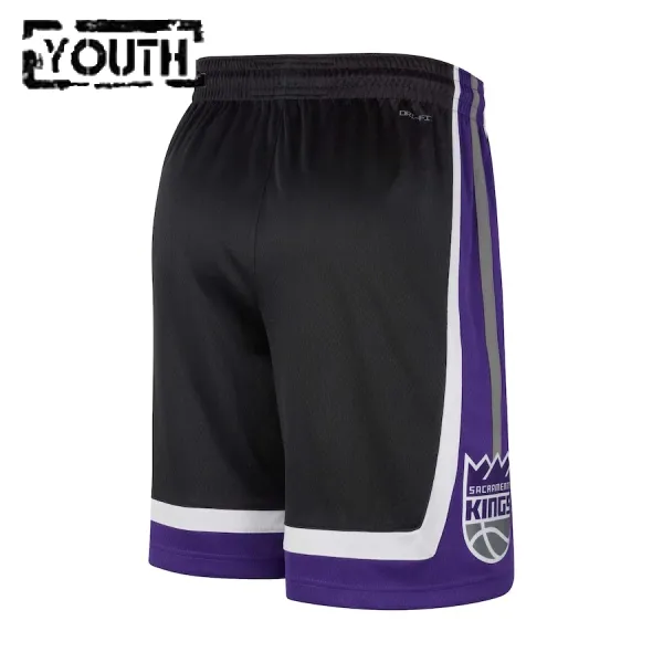 Nike Sacramento Kings Lasten Shortsit Icon Edition 2023-24 Swingman Musta