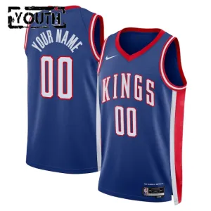 Nike Sacramento Kings Personoitava Lasten Pelipaita City Edition 2024-25 Swingman Sininen