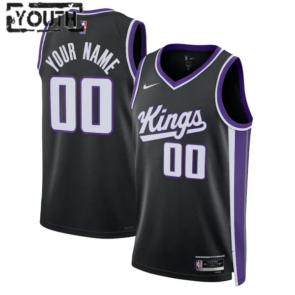 Nike Sacramento Kings Personoitava Lasten Pelipaita Icon Edition 2023-24 Swingman Musta Nike Sacramento Kings Personoitava Lasten Pelipaita Icon Edition 2023-24 Swingman Musta