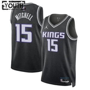 Sacramento Kings Jordan Davion Mitchell 15 Lasten Pelipaita Statement Edition Swingman Musta